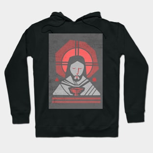 Jesus Christ Face and Eucharist symbol Hoodie